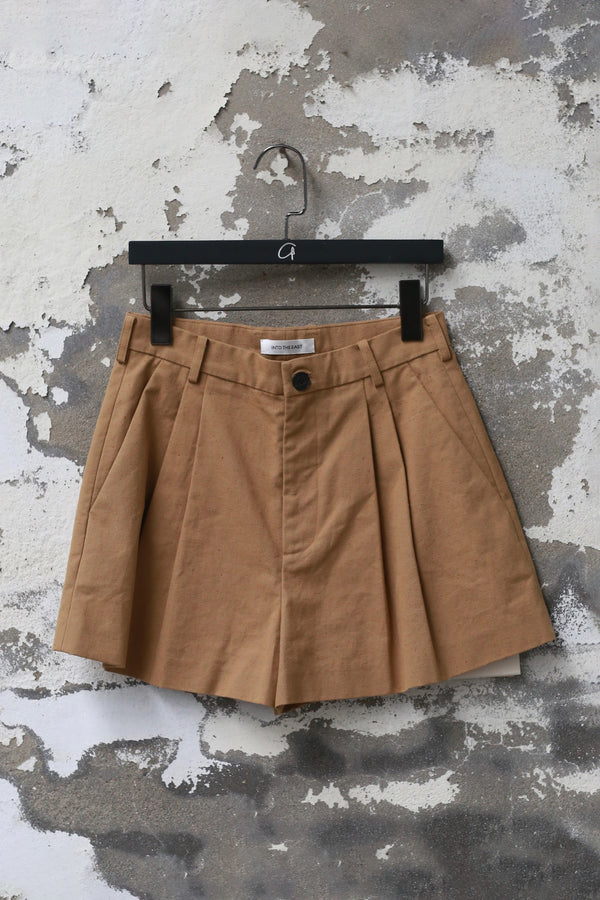 INTO THE EAST 25 Autumn/Winter Grainy Layered Short Casual Pants ITE-E1DGSS027CM20PT-TUO Camel